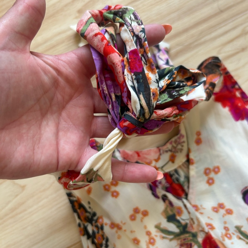 NWT rose floral halter maxi dress - Picture 5 of 5